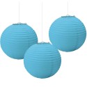 Caribbean Blue Paper Lanterns (Pack of 3) | Decorations