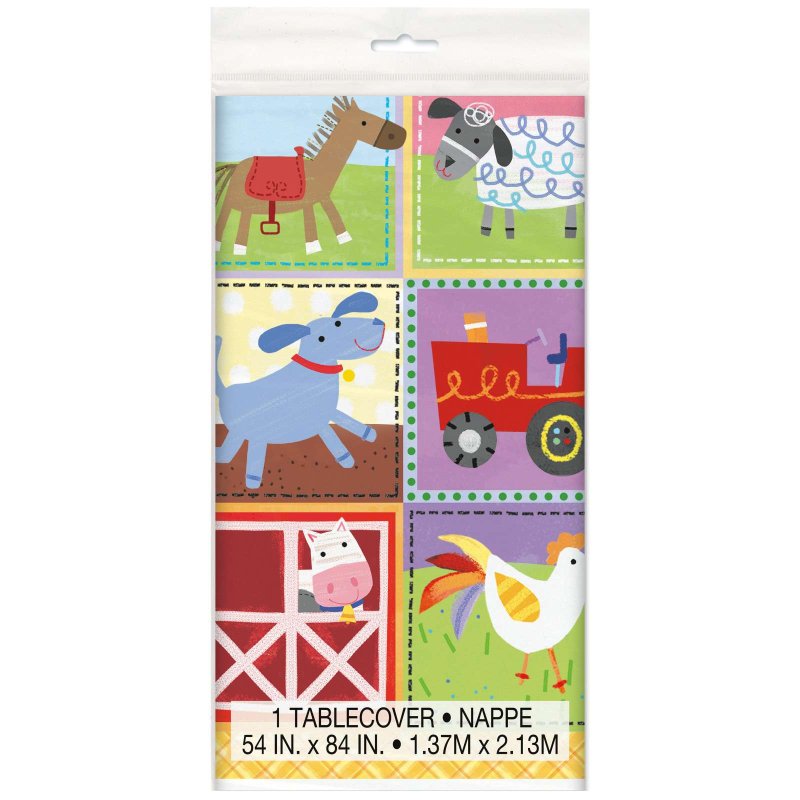 Farm Party Plastic Tablecloth | Farm Party Party Supplies