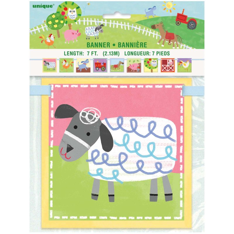 Farm Party Block Banner | Farm Party Party Supplies