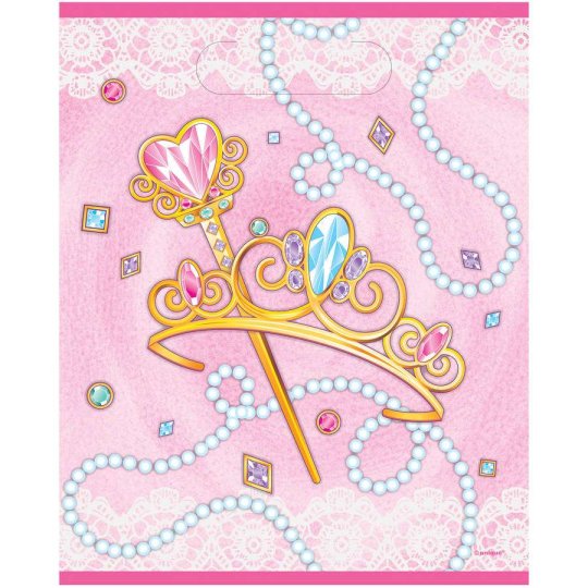 Pink Princess Loot Bags (Pack of 8) | Discontinued Party Supplies