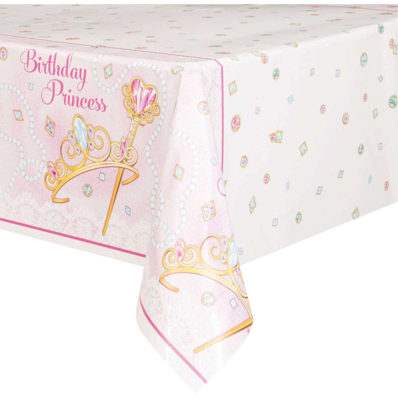 Pink Princess Plastic Tablecloth | Discontinued Party Supplies
