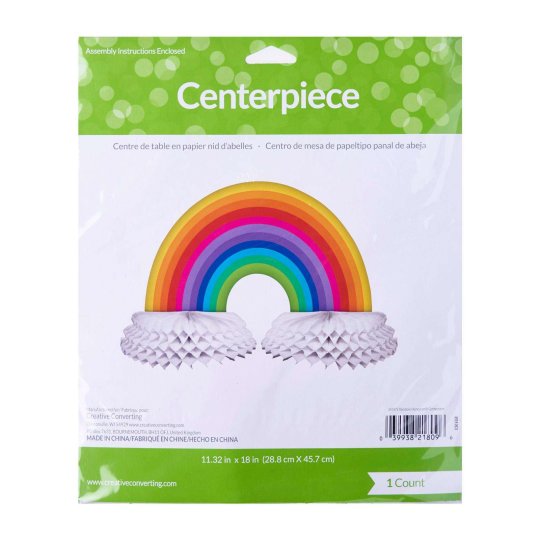 Rainbow Cloud Honeycomb Centrepiece | Unicorn Party Supplies