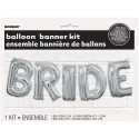 Silver Bride Foil Letter Balloon Banner | Wedding/Bridal Shower Balloons Party Supplies