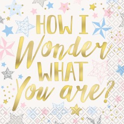Twinkle Twinkle Little Star Baby Shower Small Napkins (Pack of 16) | Twinkle Twinkle Little Star Party Supplies