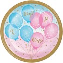 Gender Reveal Balloons Small Plates (Pack of 8) | Gender Reveal Party Supplies