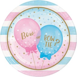 Gender Reveal Balloons Large Plates (Pack of 8) | Gender Reveal Party Supplies