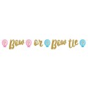 Gender Reveal Balloons Glitter Ribbon Banner | Gender Reveal Party Supplies