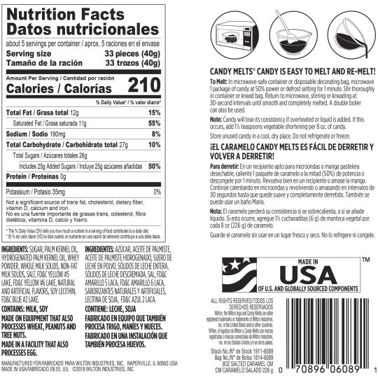 Wilton Candy Melts - Salted Caramel 226G | Discontinued Party Supplies