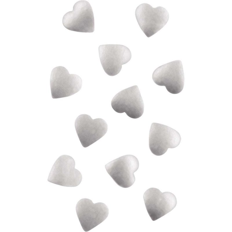 Wilton Silver Hearts Edible Accents | Wilton Party Supplies