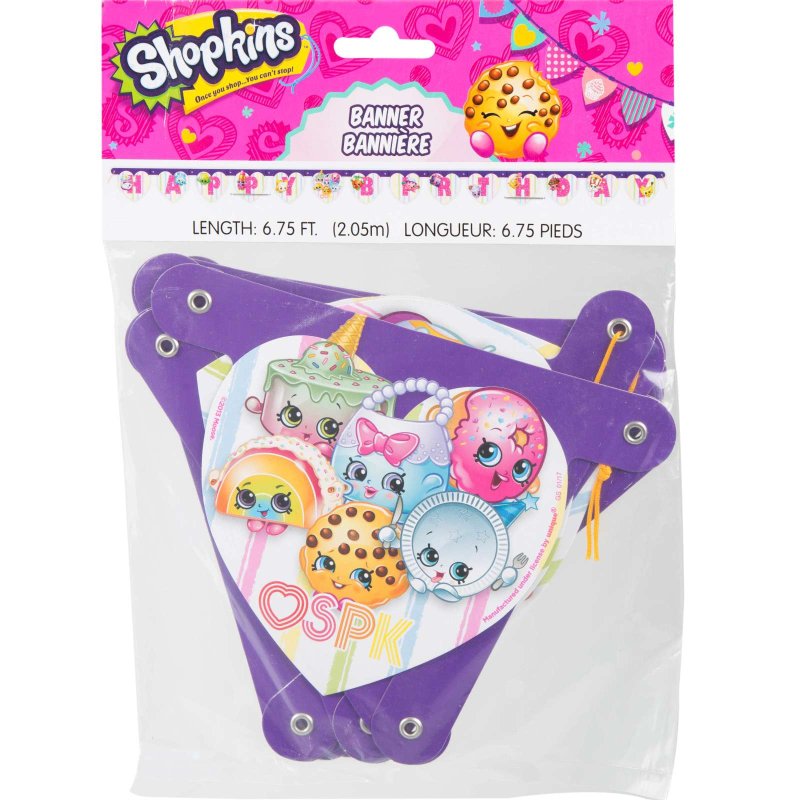 Shopkins Happy Birthday Banner | Shopkins