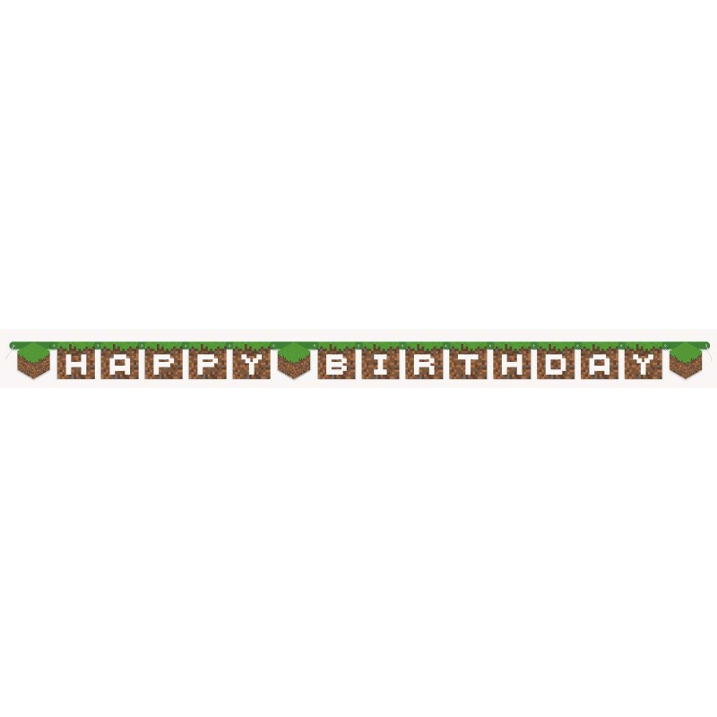 Minecraft Happy Birthday Banner | Minecraft Party Supplies