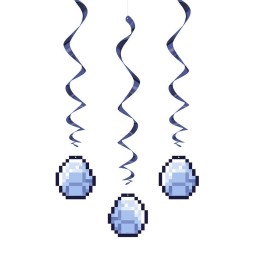 Minecraft Hanging Swirls (Set of 3) | Minecraft Party Supplies