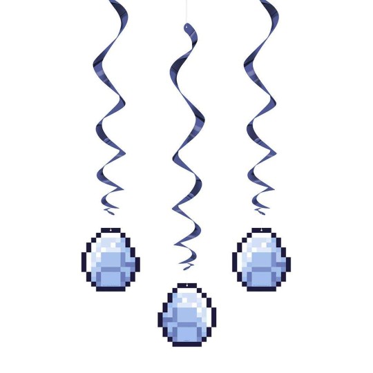 Minecraft Hanging Swirls (Set of 3) | Minecraft Party Supplies