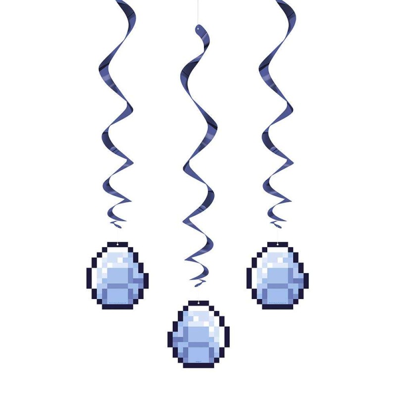 Minecraft Hanging Swirls (Set of 3) | Minecraft Party Supplies