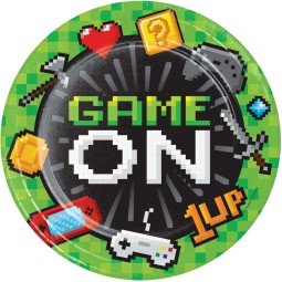 Gaming Party Large Plates (Pack of 8) | Gaming Party Supplies