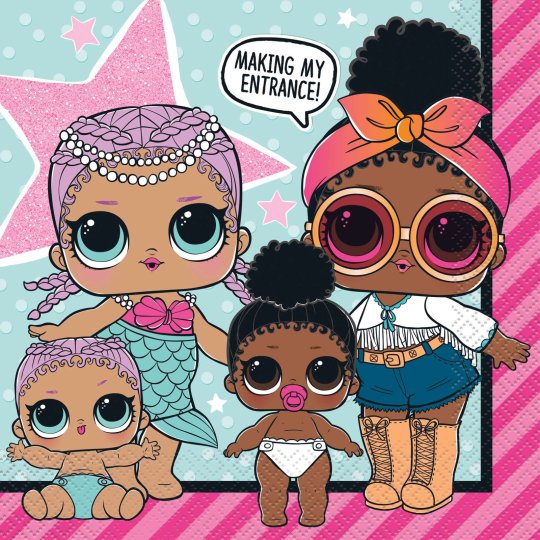 LOL Surprise Large Napkins (Pack of 16) | Discontinued Party Supplies