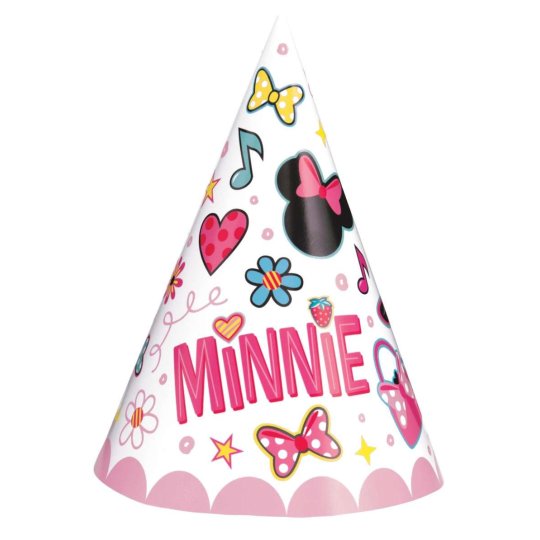 Minnie Mouse Party Hats (Pack of 8) | Minnie Mouse Party Supplies