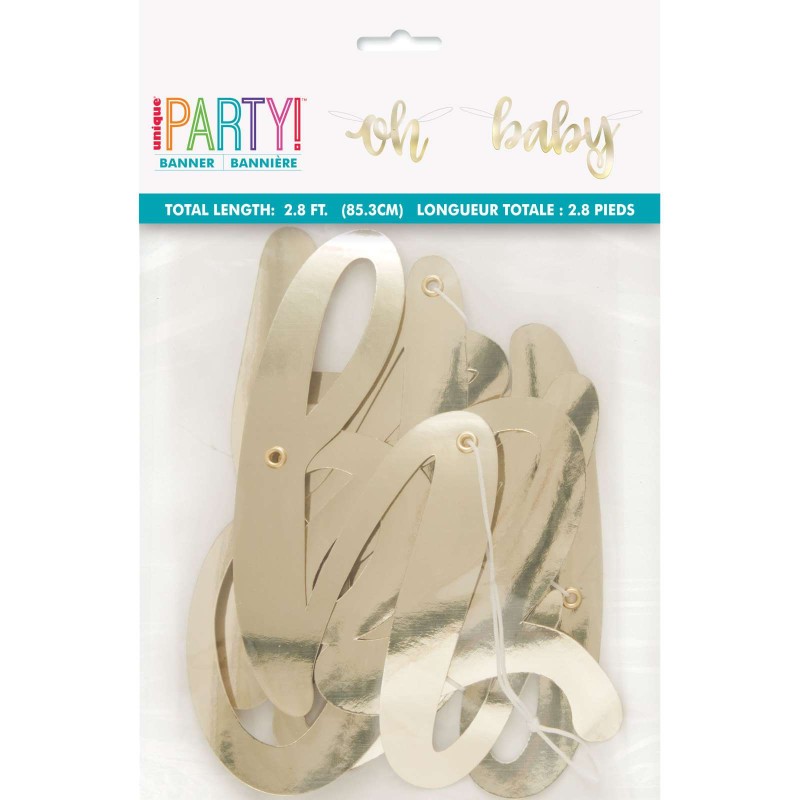 Oh Baby! Baby Shower Garland Banner | Oh Baby Party Supplies