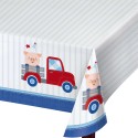 Blue Farmhouse 1st Birthday Plastic Tablecover | Blue Farm 1st Birthday Party Supplies