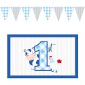 Blue Farmhouse 1st Birthday High Chair Decoration Kit | Blue Farm 1st Birthday Party Supplies