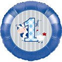 Blue Farmhouse 1st Birthday Balloon | Blue Farm 1st Birthday Party Supplies