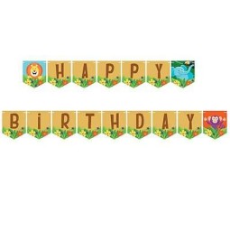 Jungle Safari Birthday Banner | Jungle Animals Party Supplies