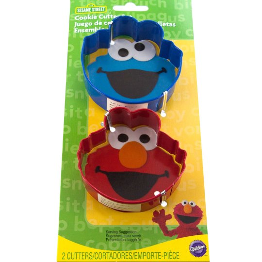 Sesame Street Cookie Monster & Elmo Cookie Cutter Set (2 Piece) | Sesame Street Party Supplies