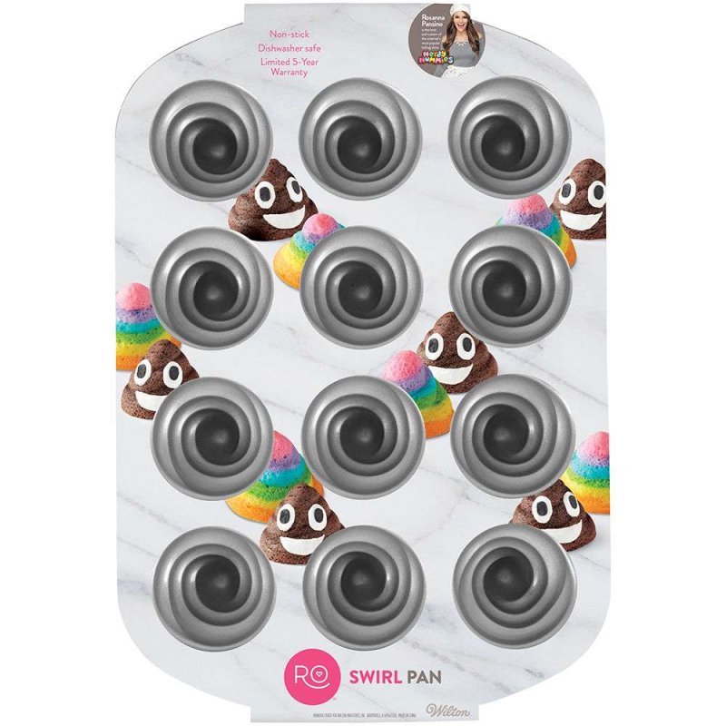 Wilton Poop Swirl Cake Tin | Emoji Party Supplies