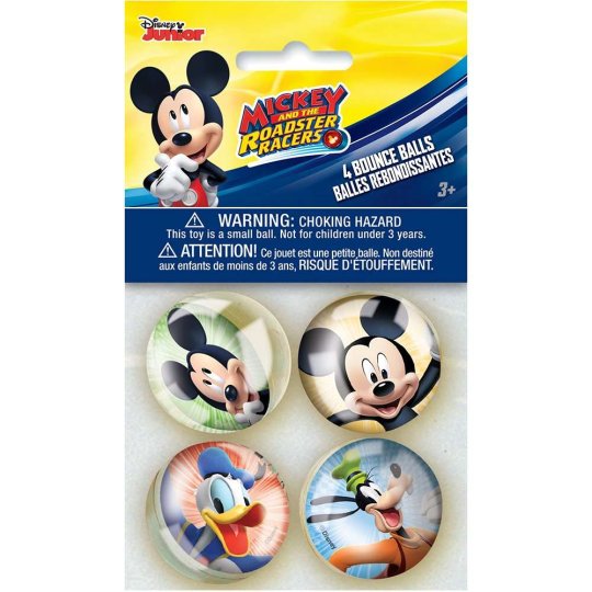 Mickey Mouse Bouncy Balls (Pack of 4) | Mickey Mouse Party Supplies