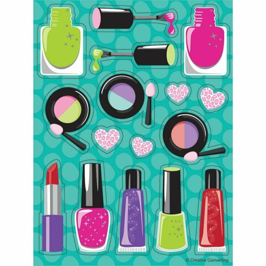 Spa Party Stickers (Set of 64) | Spa Party Party Supplies