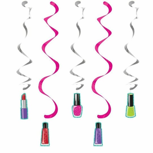 Spa Party Swirl Decorations (Set of 5) | Spa Party Party Supplies