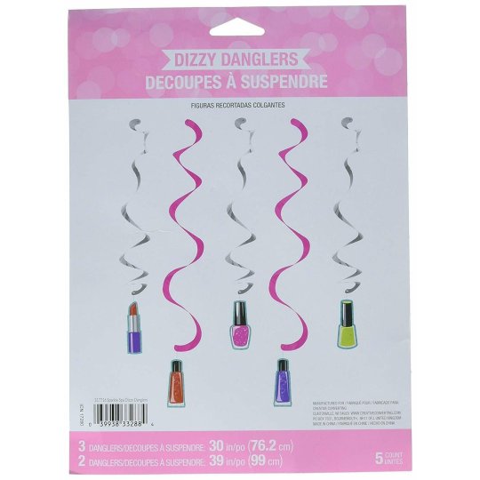 Spa Party Swirl Decorations (Set of 5) | Spa Party Party Supplies