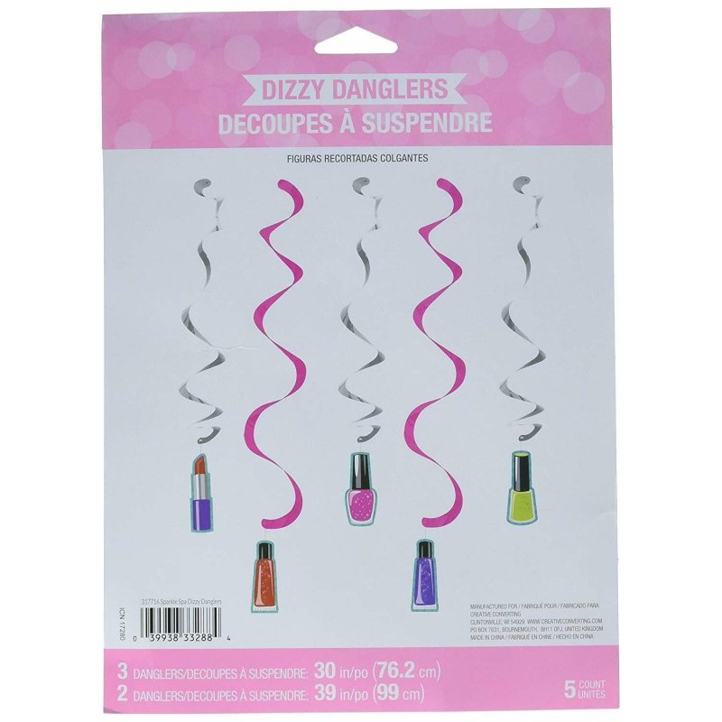 Spa Party Swirl Decorations (Set of 5) | Spa Party Party Supplies