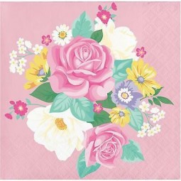 Floral Tea Party Small Napkins (Pack of 16) | Floral Tea Party Party Supplies