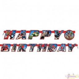 Avengers Happy Birthday Banner - Avengers Party Supplies