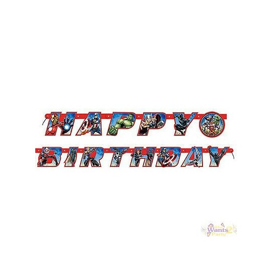 Avengers Happy Birthday Banner - Avengers Party Supplies
