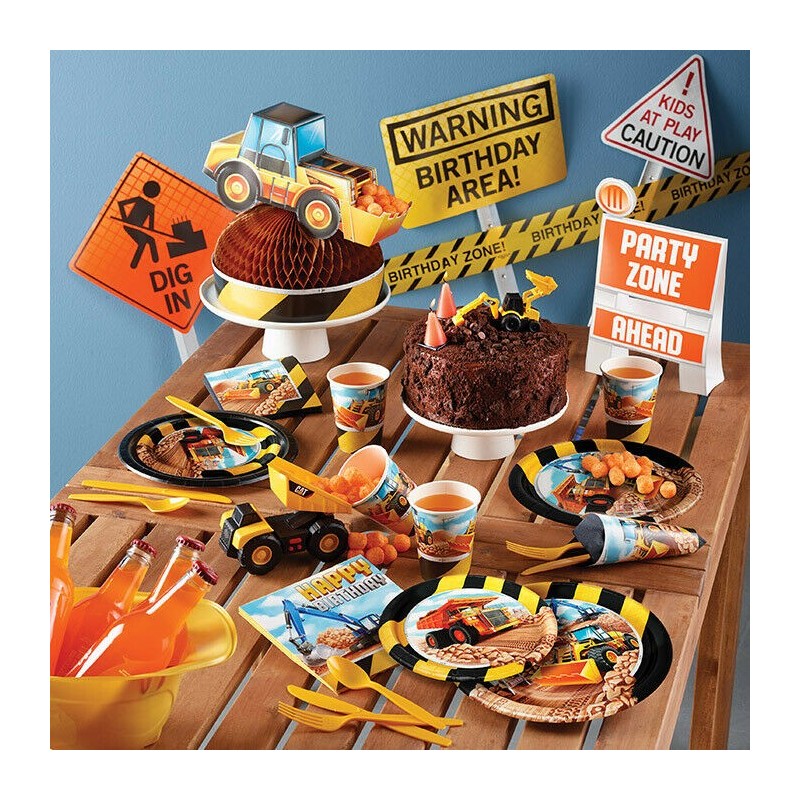 Construction Big Dig Party Hats (Pack of 8) | Construction Party Supplies