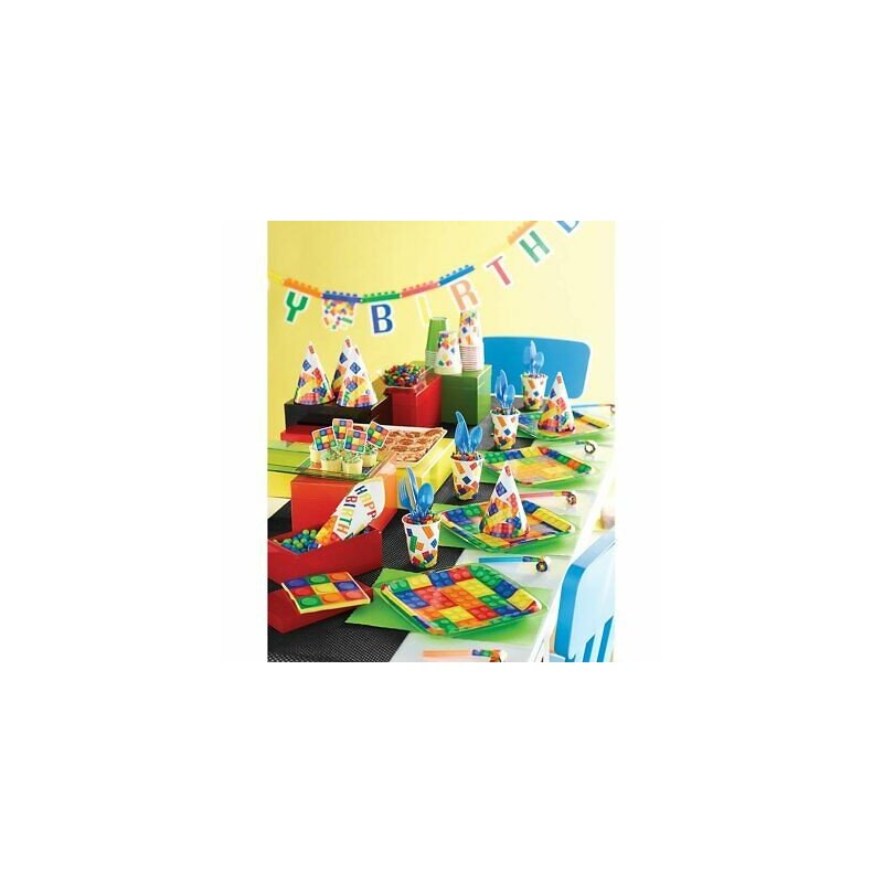 Block Party Cupcake Picks (Pack of 12) | Lego Party Supplies