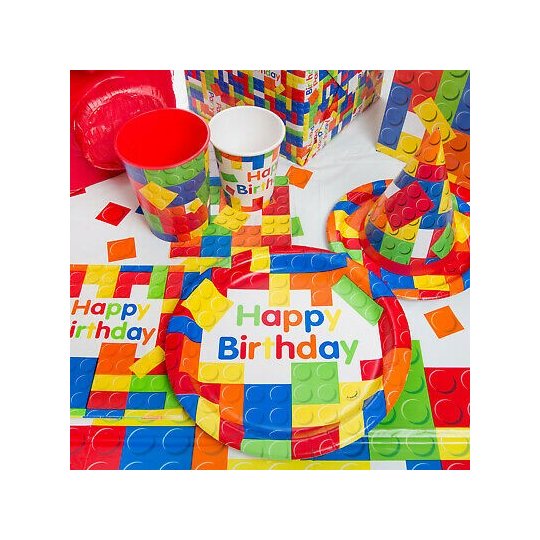 Block Party Cupcake Picks (Pack of 12) | Lego Party Supplies