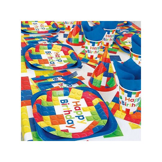 Block Party Cupcake Picks (Pack of 12) | Lego Party Supplies