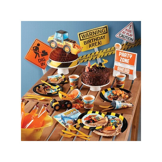 Construction Big Dig Swirl Decorations (Set of 5) | Construction Party Supplies