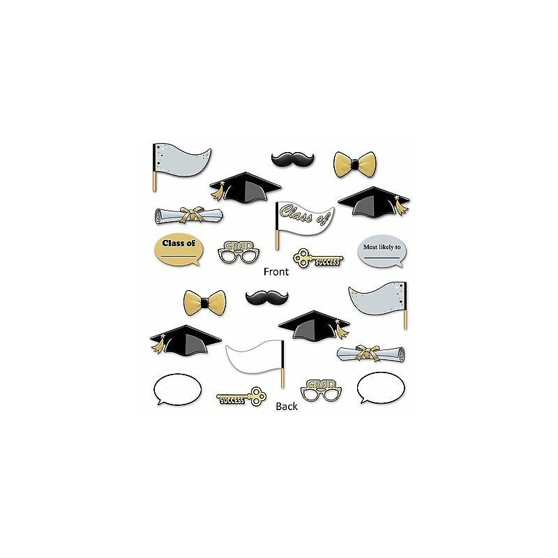 Graduation Photo Booth Props (Set of 11) | Graduation Party Supplies
