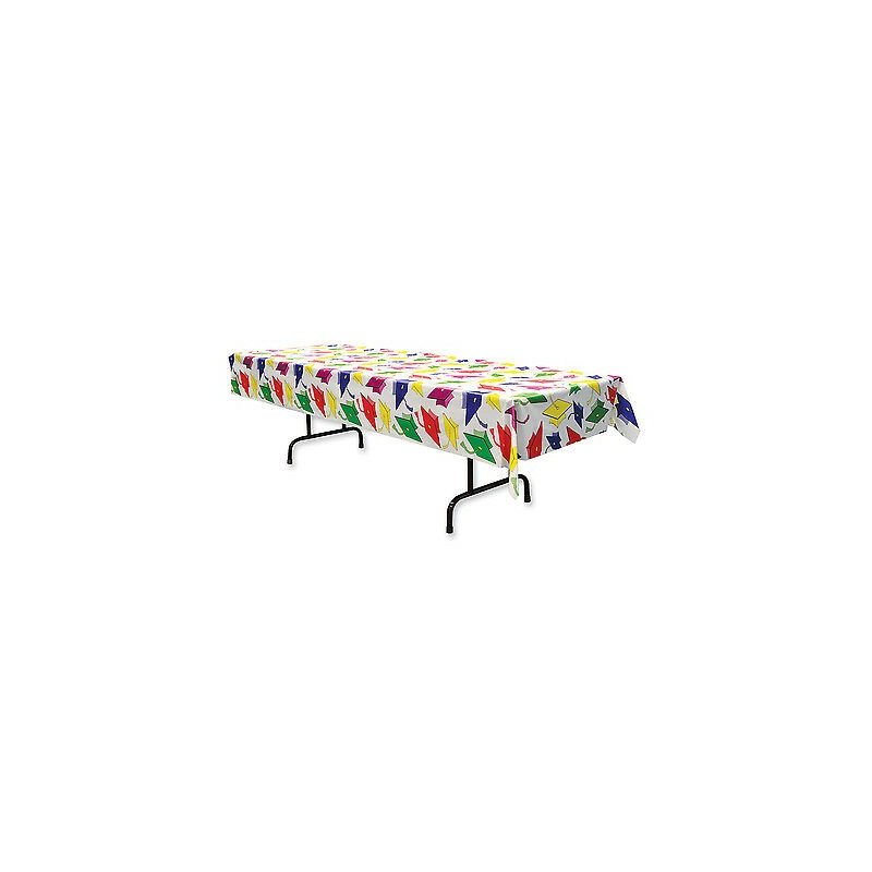 Graduation Cap Plastic Tablecloth | Graduation Party Supplies