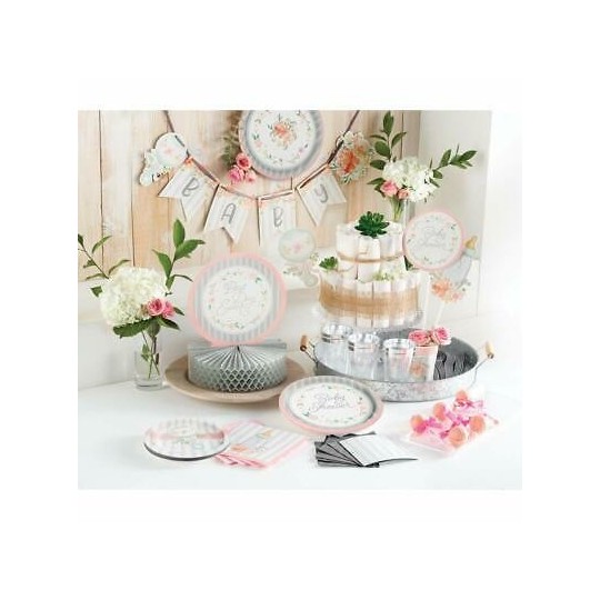 Farmhouse Floral Baby Shower Foil Balloon | Floral Baby Girl Party Supplies