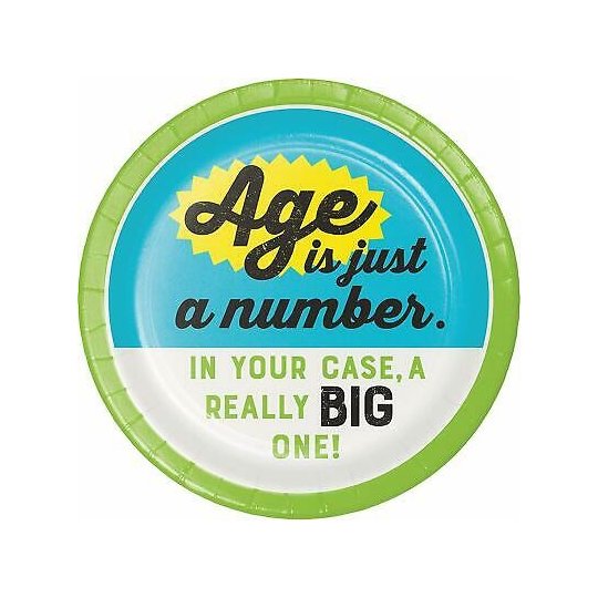 Old Age Humour Small Plates (Pack of 8) | Old Age Humour Party Supplies