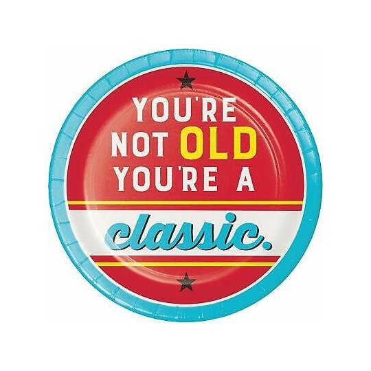 Old Age Humour Small Plates (Pack of 8) | Old Age Humour Party Supplies