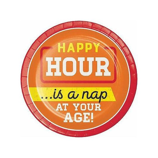 Old Age Humour Small Plates (Pack of 8) | Old Age Humour Party Supplies