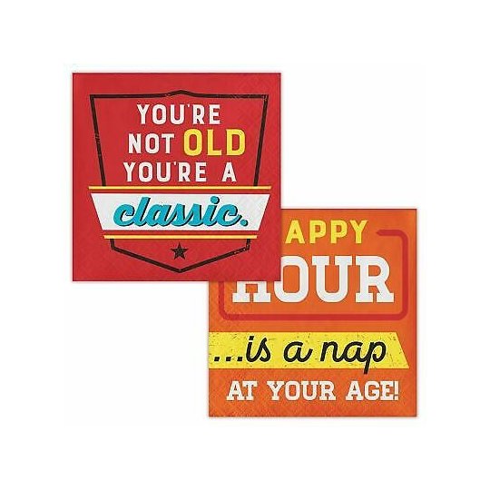 Old Age Humour Classic Small Napkins (Pack of 16) | Old Age Humour Party Supplies