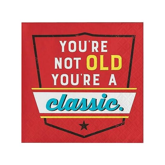 Old Age Humour Classic Small Napkins (Pack of 16) | Old Age Humour Party Supplies