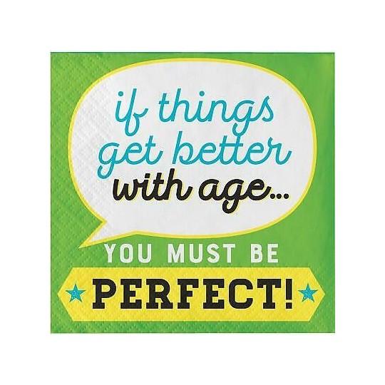 Old Age Humour Small Napkins (Pack of 16) | Old Age Humour Party Supplies